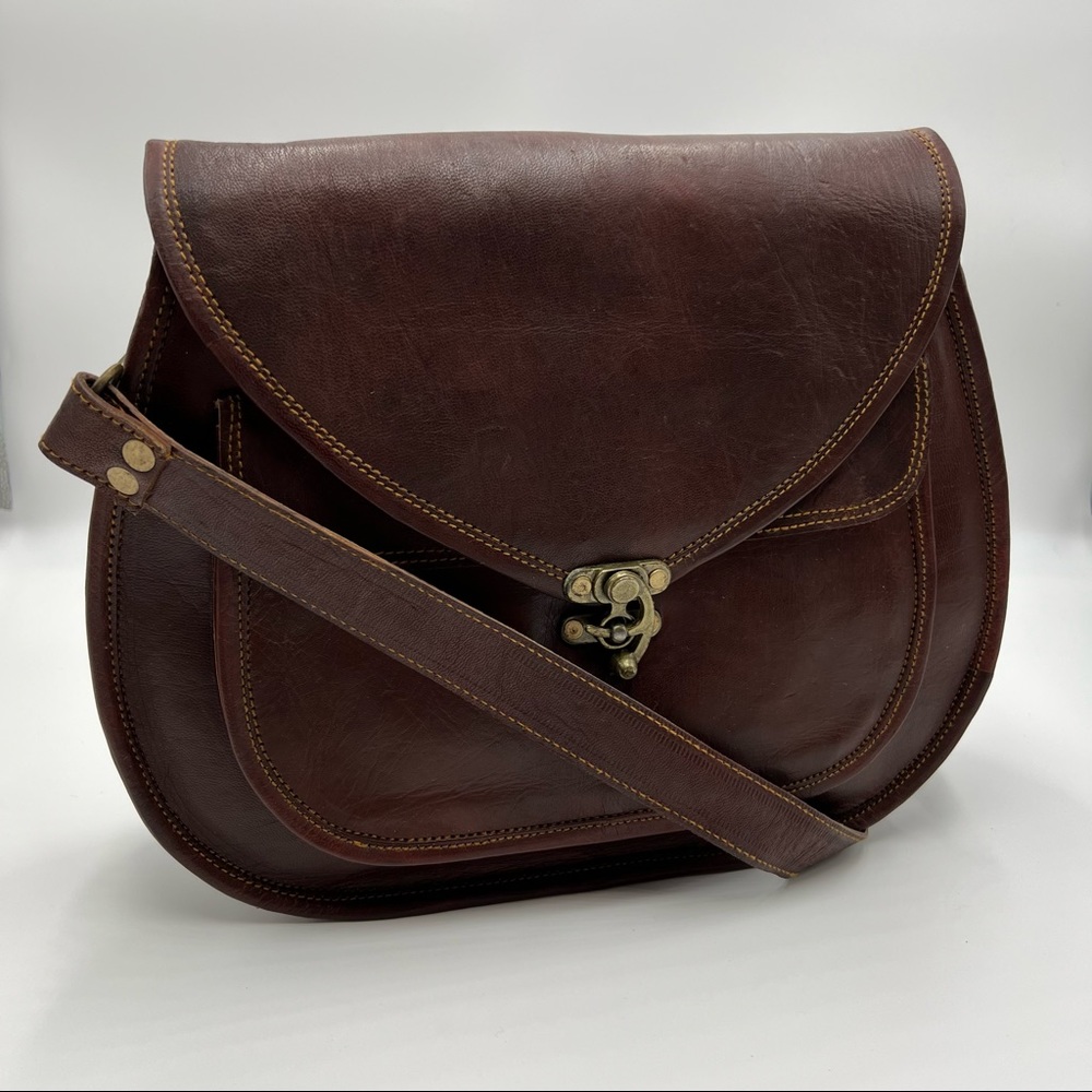 Handmade Leather Women's Crossbody Sling Bag, Brown